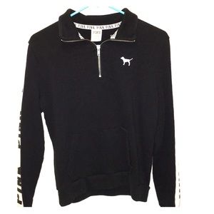 Black quarter zip sweater